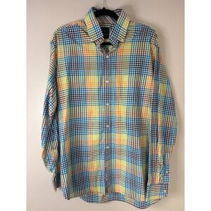 Tailorbyrd Collection Mens Colorful Plaid Button Up‎ Long Sleeve Shirt